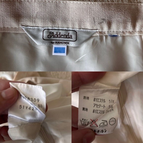 Vintage Addenda by Renown Cream Button Detail Skirt XS/S - Picture 12 of 12